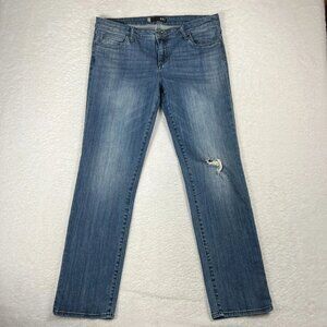KUT Jeans Womens 12 Blue Catherine Boyfriend (36x30.5) Med Wash Denim Casual
